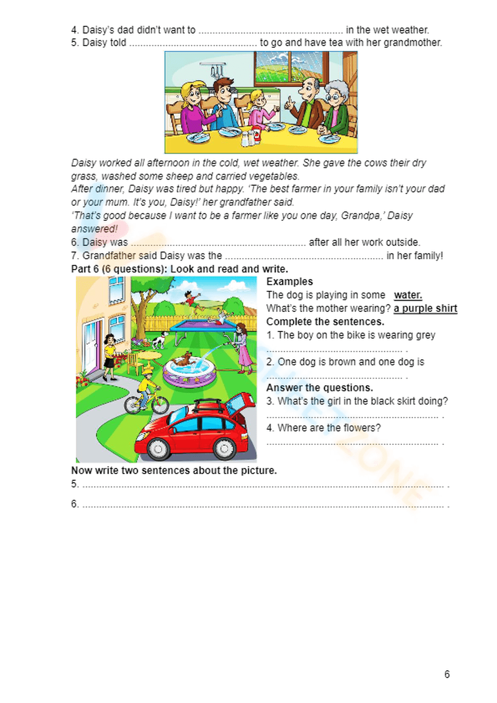 English Test: Listening, Reading & Writing - Page 6