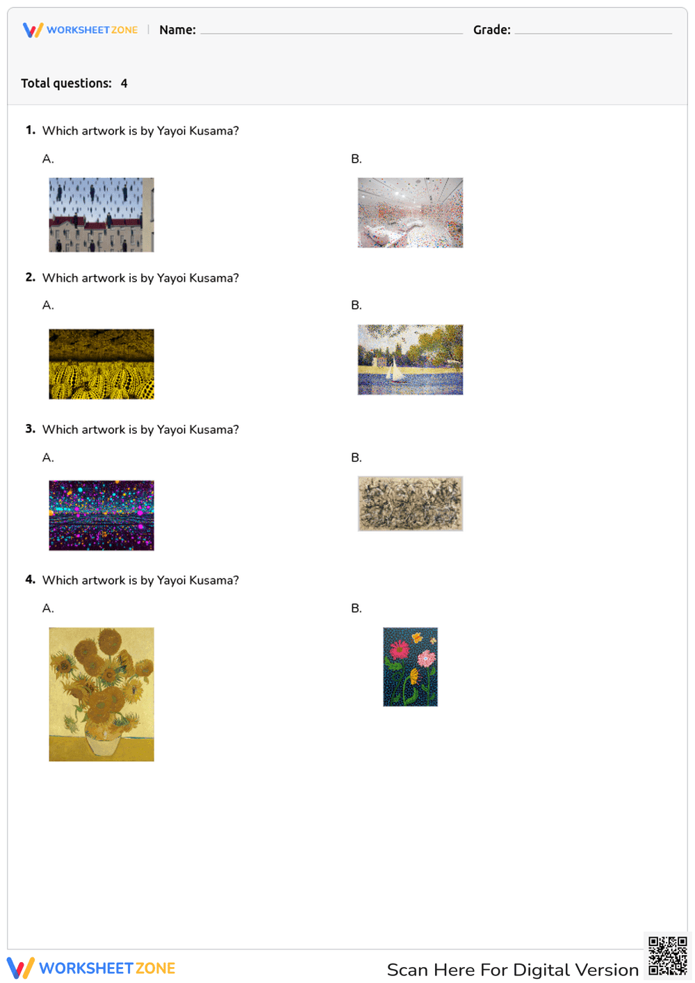 Kusama Art History Challenge - Page 1