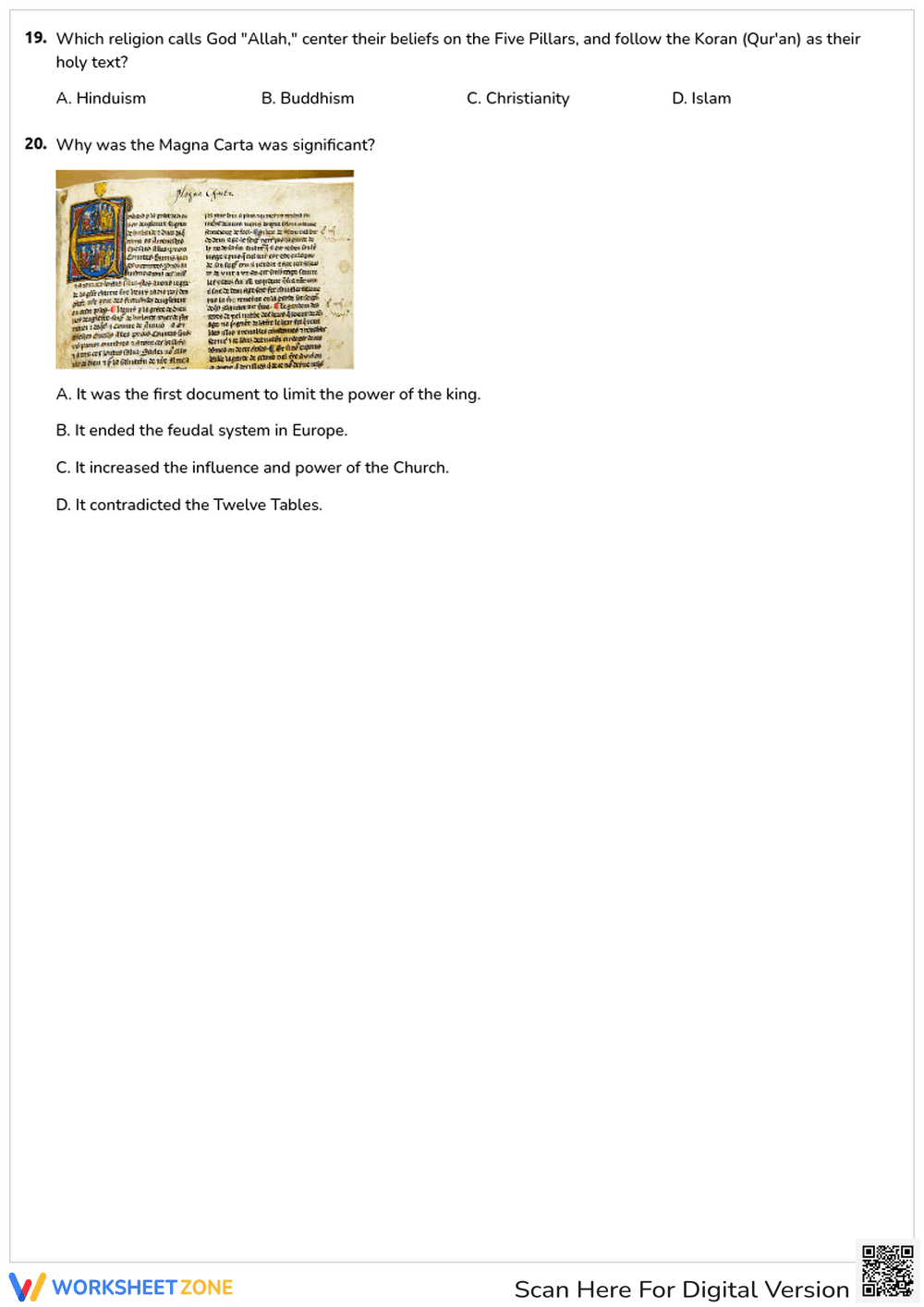 World Cultures and Religions Quiz - Page 6