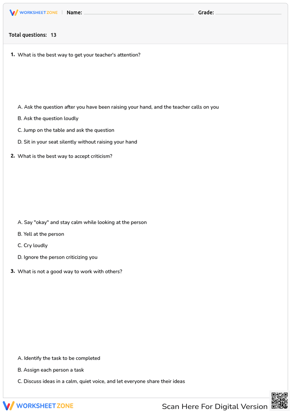 Social Skills - Page 1