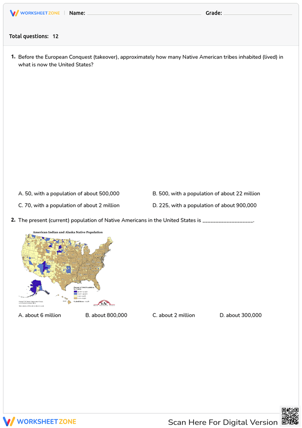 Quiz on Native American History and Culture - Page 1