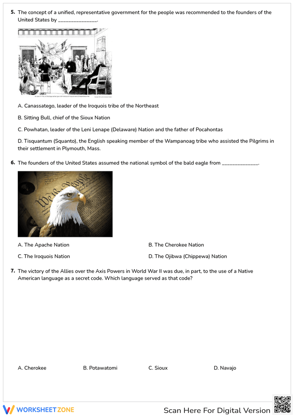 Quiz on Native American History and Culture - Page 3