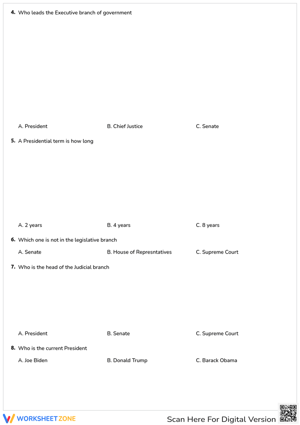 U.S. Constitution Preamble Worksheet - Page 2