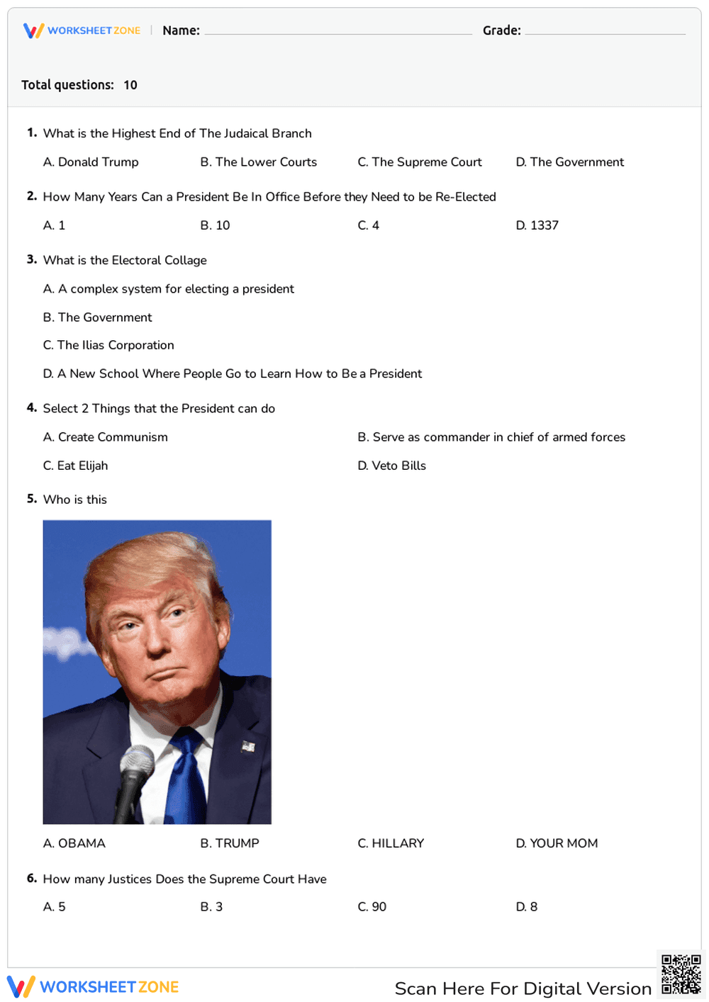 Judicial Branch and Electoral Quiz - Page 1