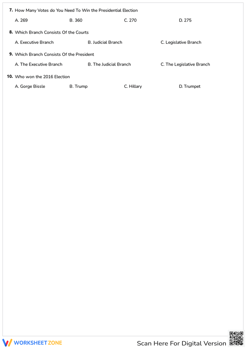 Judicial Branch and Electoral Quiz - Page 2