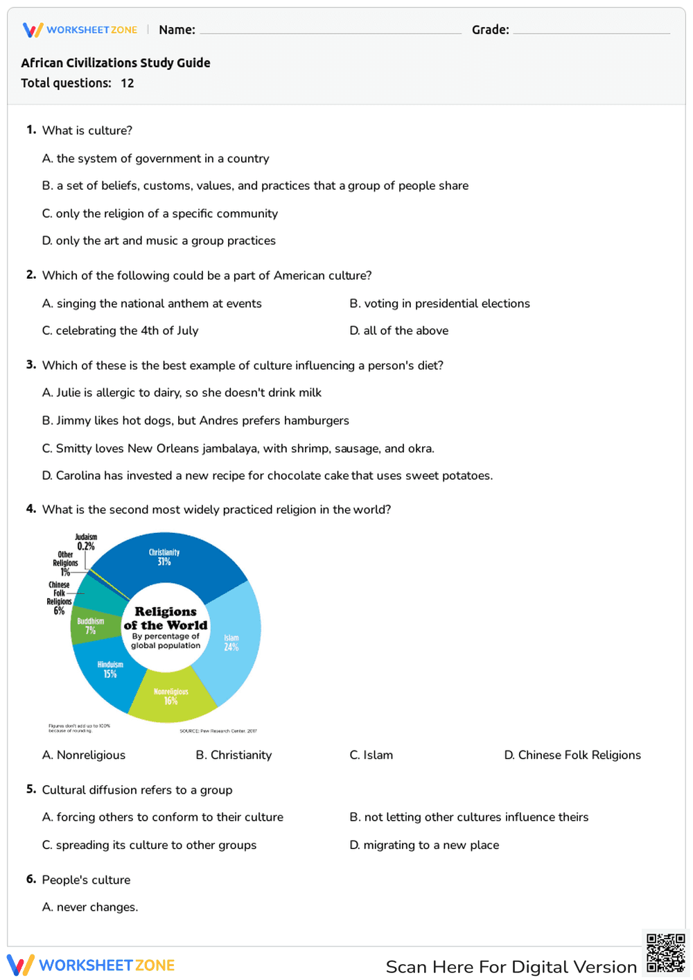 Explore Culture with this Quiz - Page 1