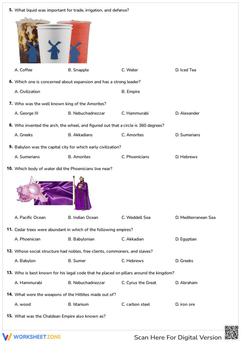 Ancient Civilizations Quiz: Mesopotamia, Egypt, and Persia - Page 2