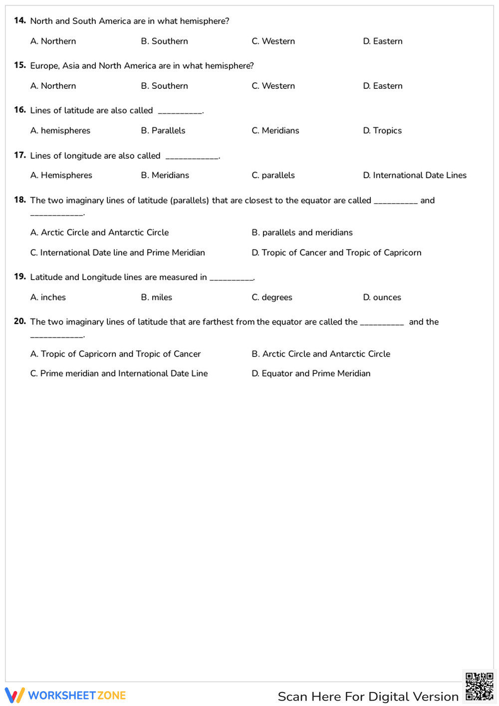 Latitude and Longitude Practice! - Page 2