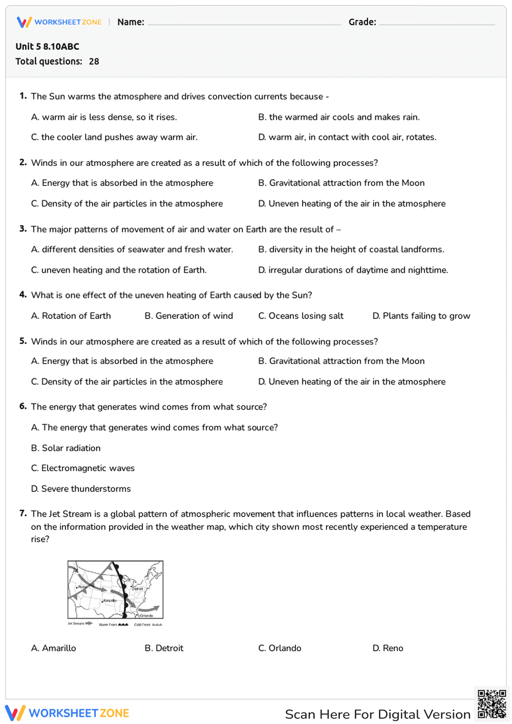 A Global Look at Moving Air: Atmospheric Circulation - Page 1