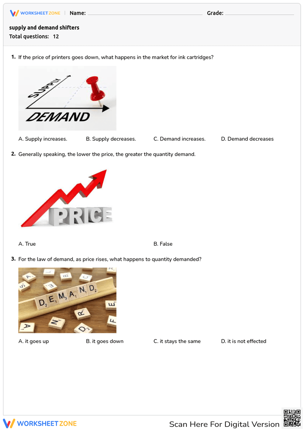supply and demand shifters - Page 1