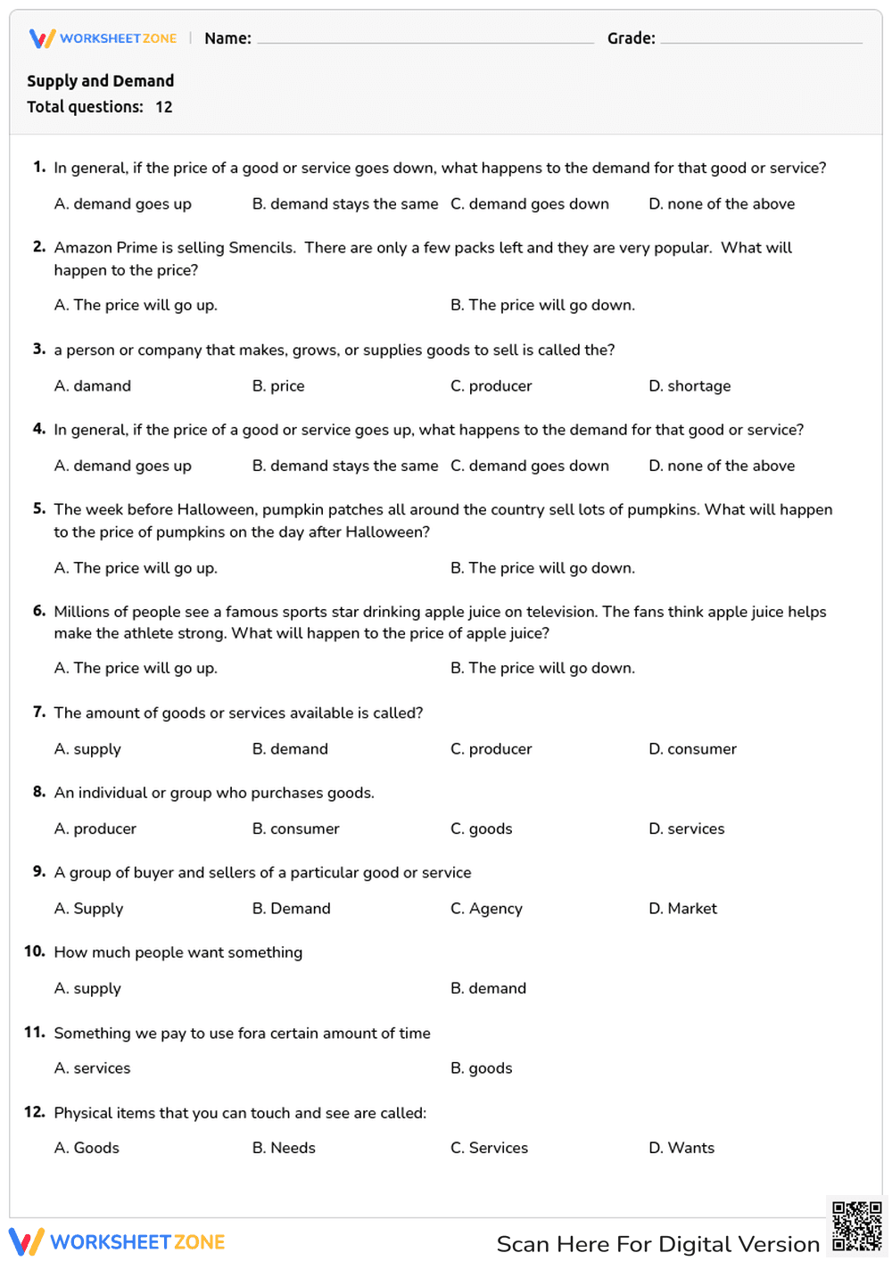 Supply and Demand - Page 1