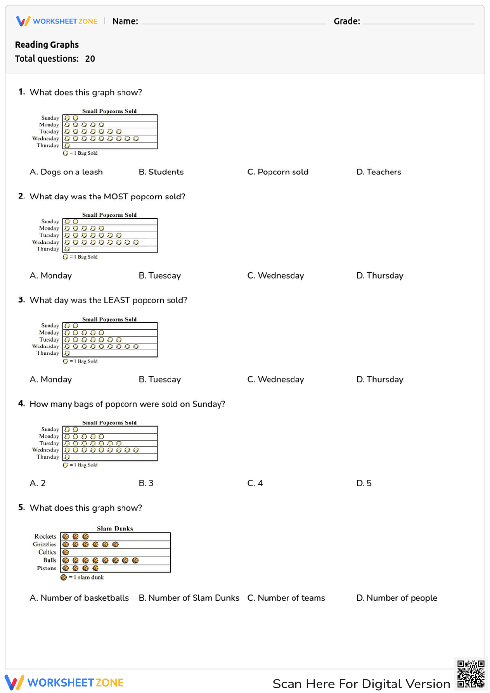 Reading Graphs - Page 1