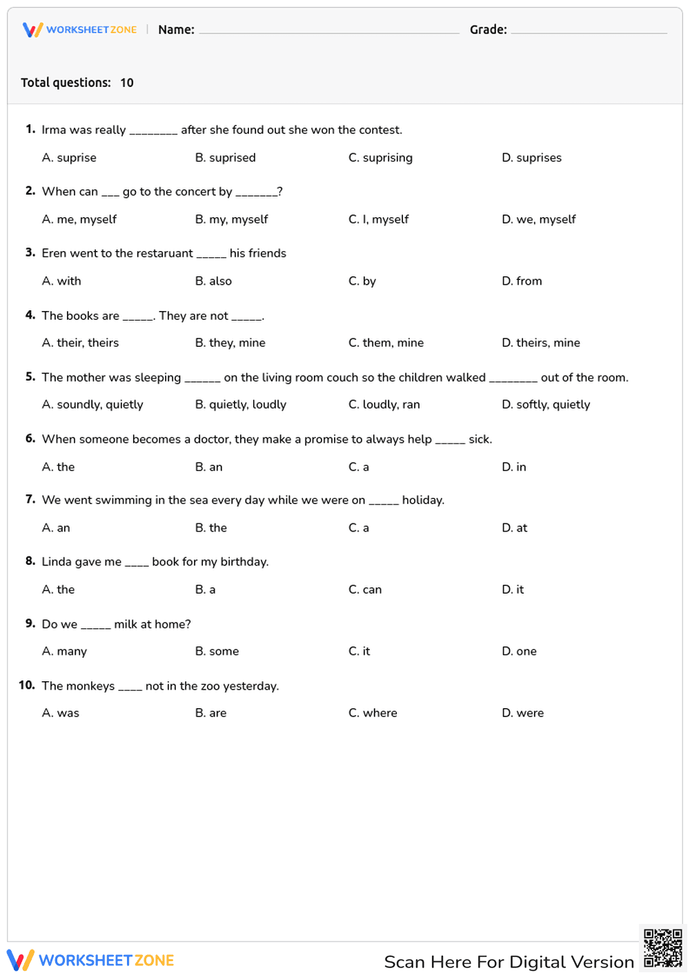 English Grammar - Page 1