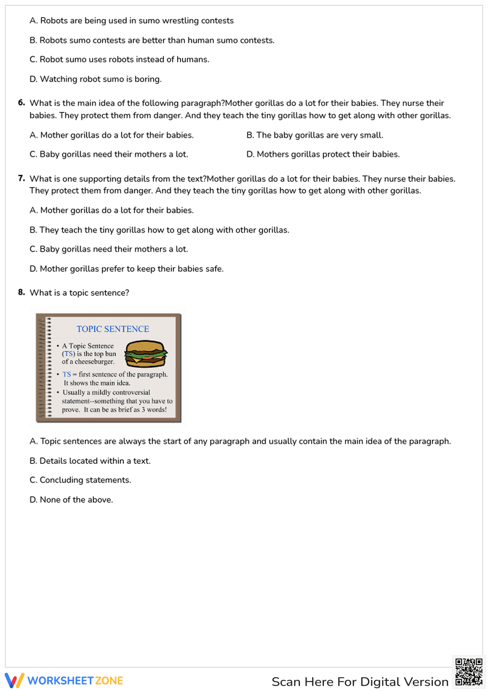 Supporting Details Quiz: Identifying Main Ideas - Page 2