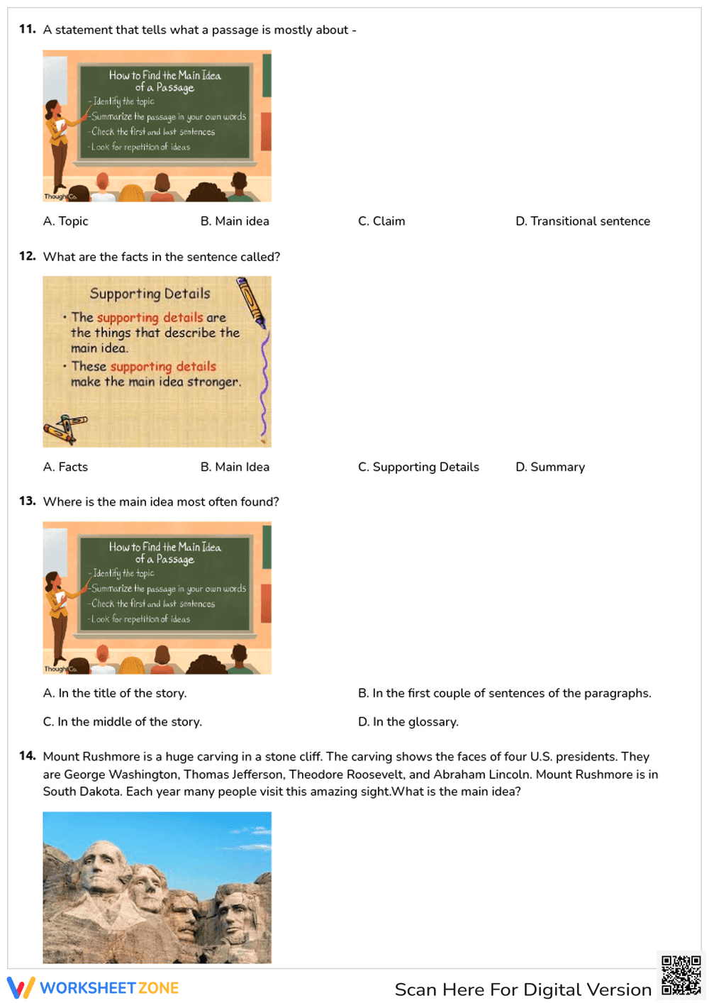 Supporting Details Quiz: Identifying Main Ideas - Page 4
