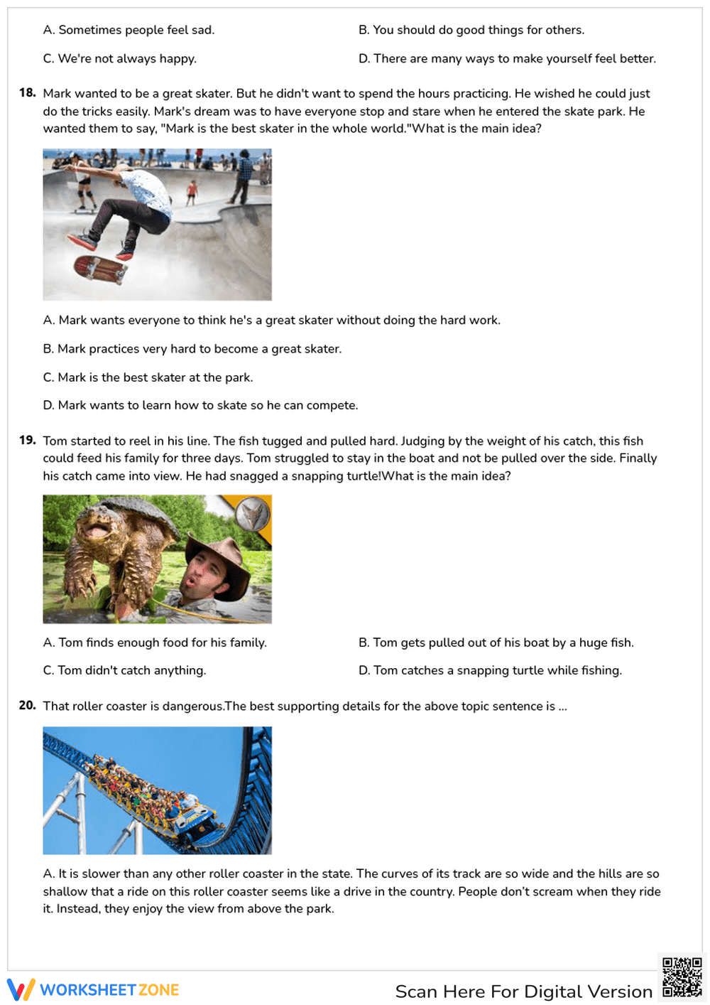 Supporting Details Quiz: Identifying Main Ideas - Page 6