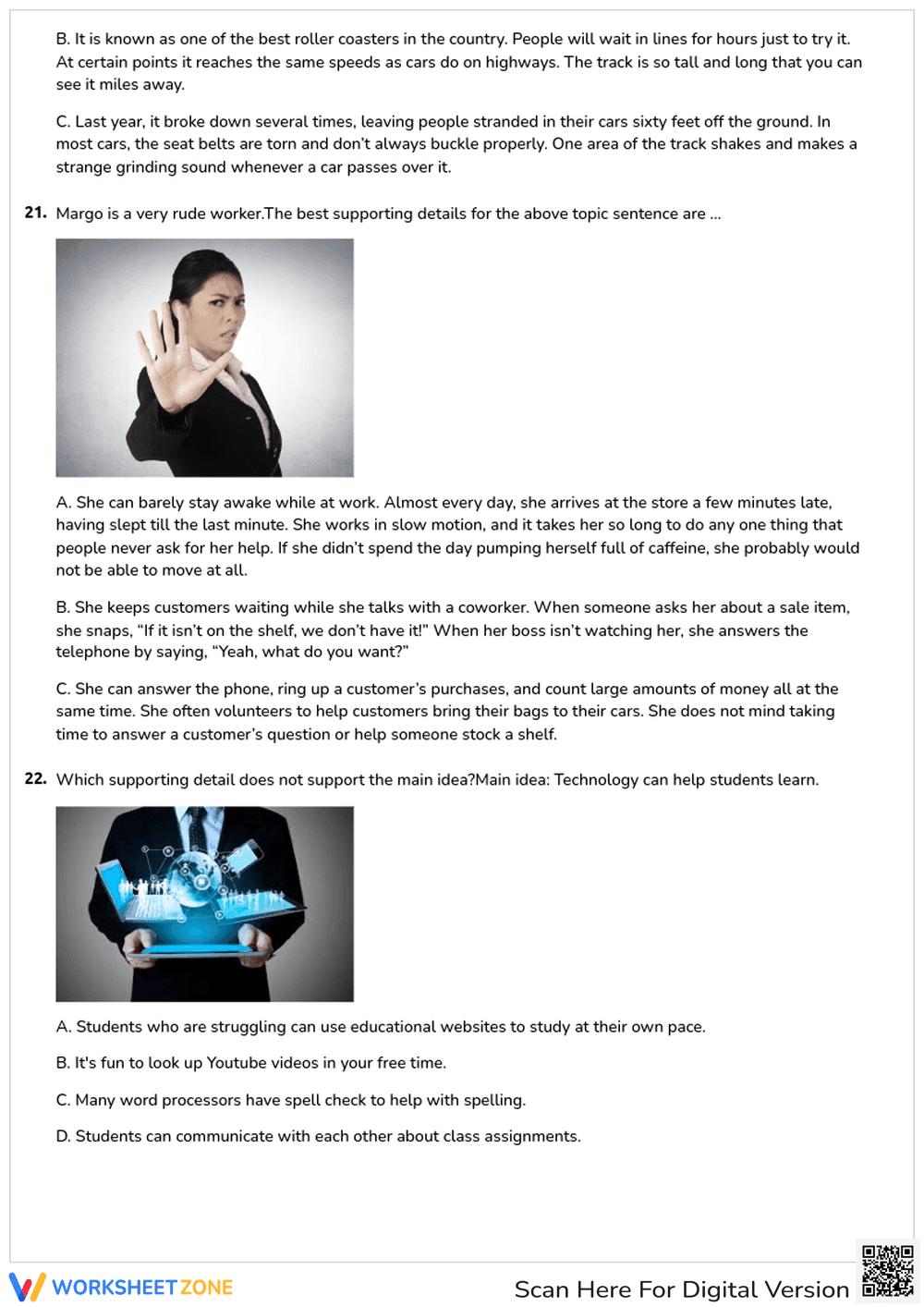 Supporting Details Quiz: Identifying Main Ideas - Page 7