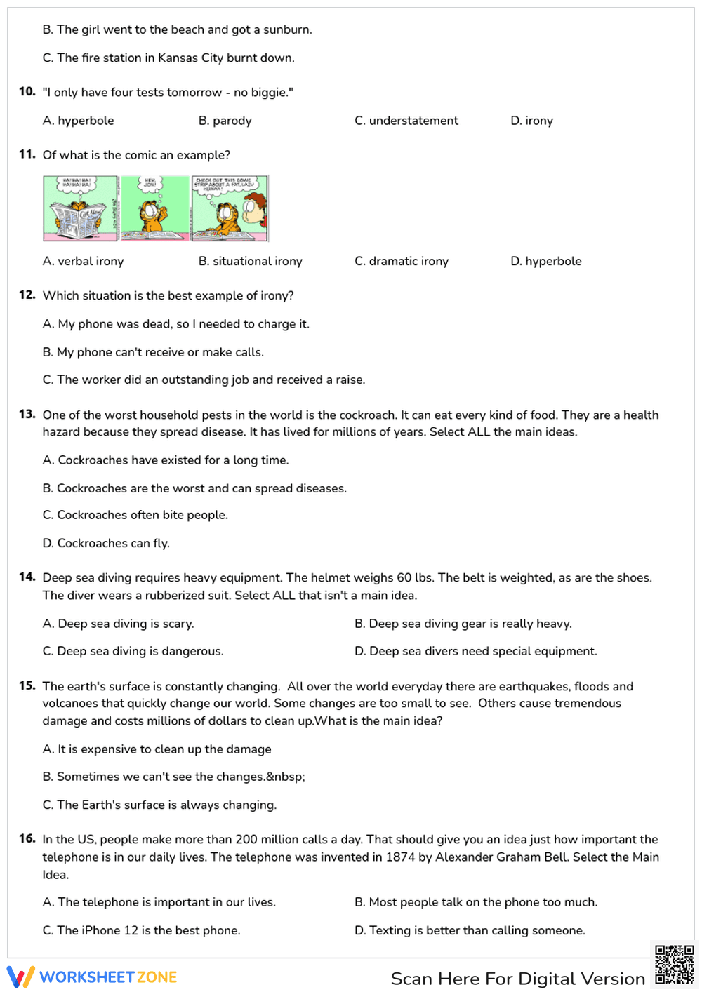 Inference and Irony Quiz: Understanding Context Clues - Page 4