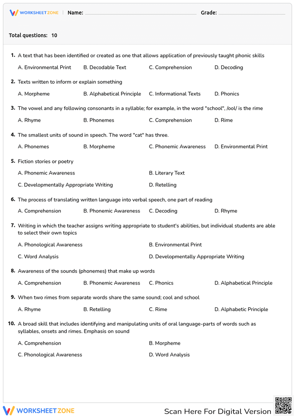 English Language Arts - Page 1