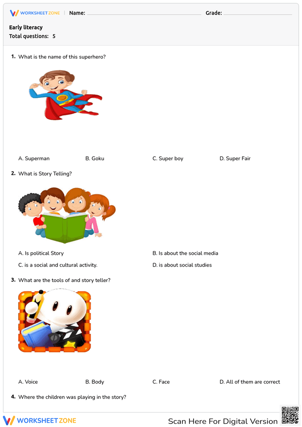 Early literacy - Page 1