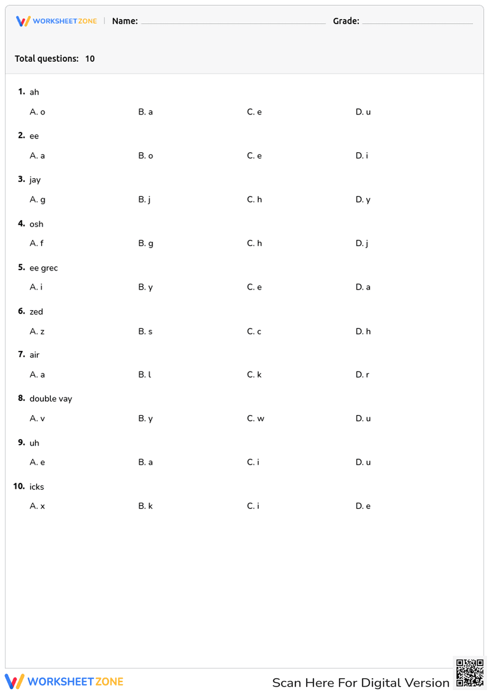 Alphabet Sounds - Page 1