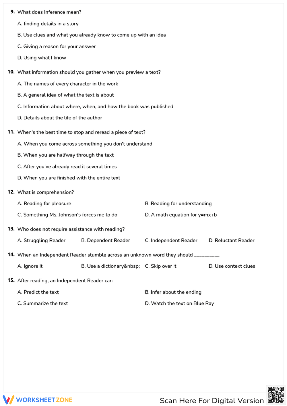 Reading Comprehension - Page 2