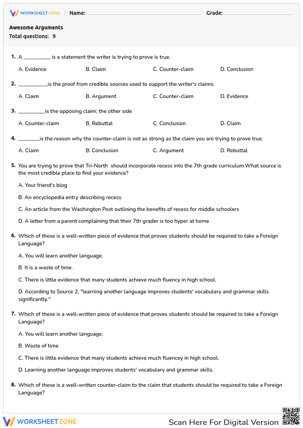 Awesome Arguments - Page 1