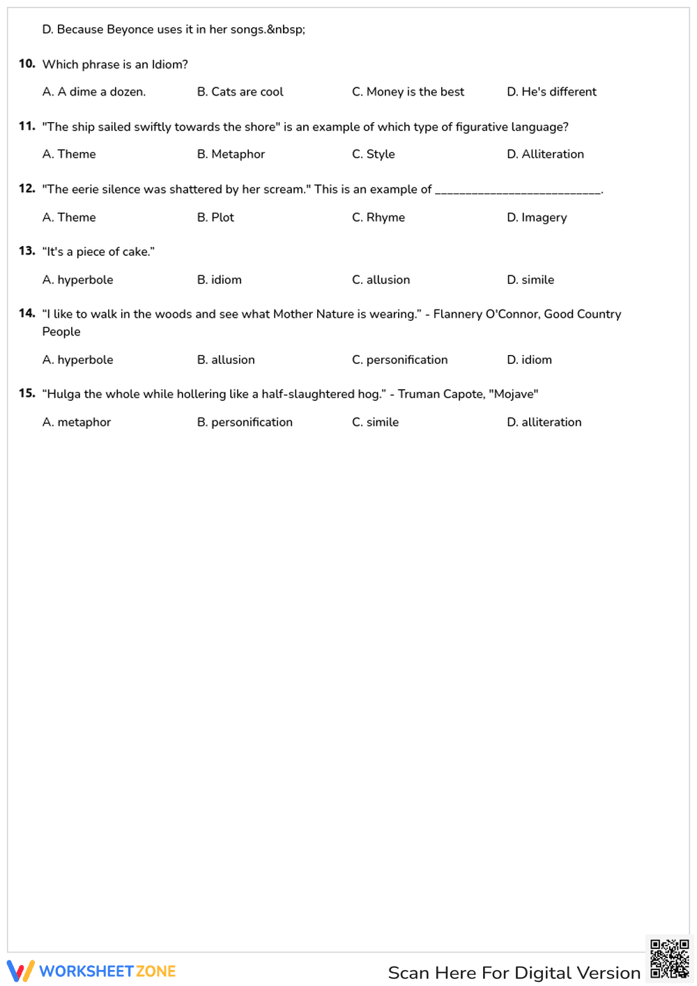 Figurative Language Vocabulary - Page 2