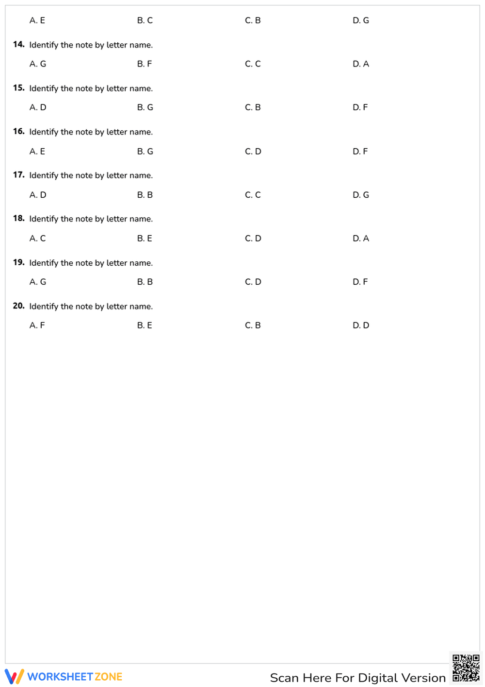 Treble/Bass Clef Quiz - Page 2