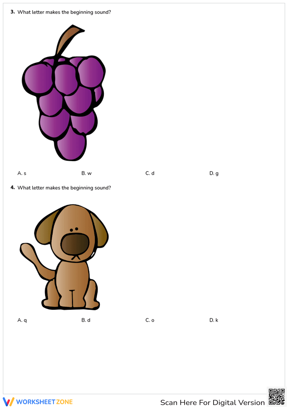 Beginning Sounds Quiz - Page 2