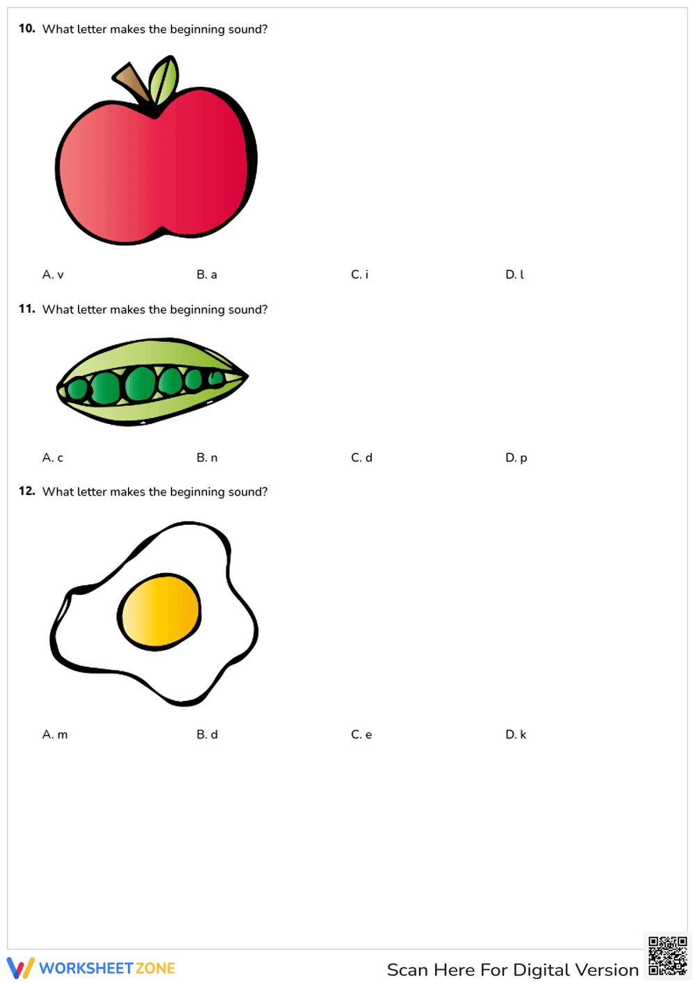 Beginning Sounds Quiz - Page 5