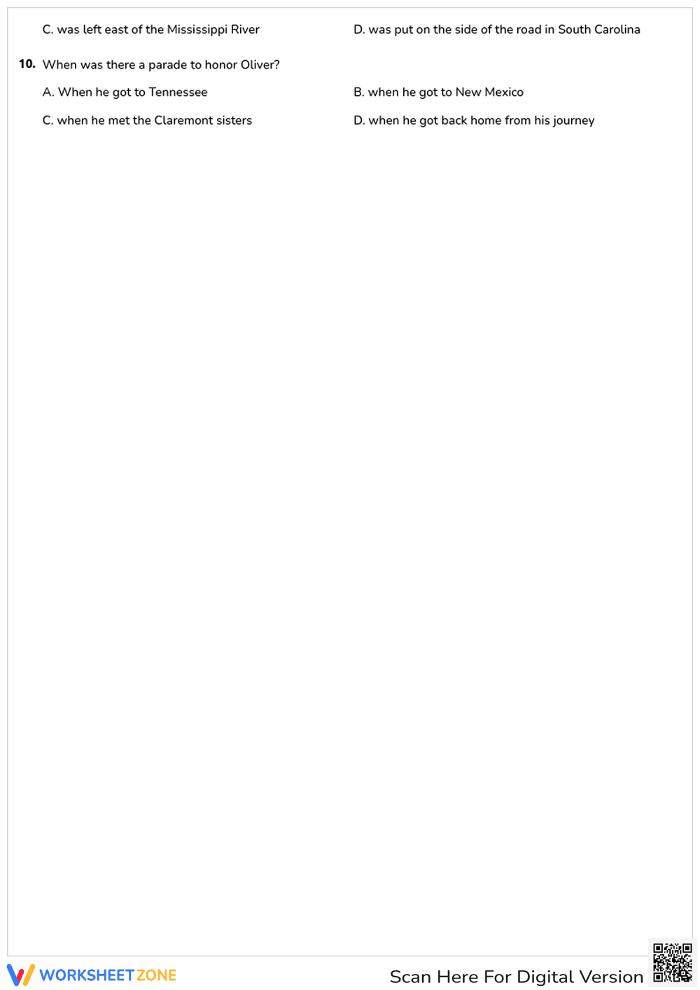 Oliver K. Woodman: A Literary Comprehension Quiz - Page 2