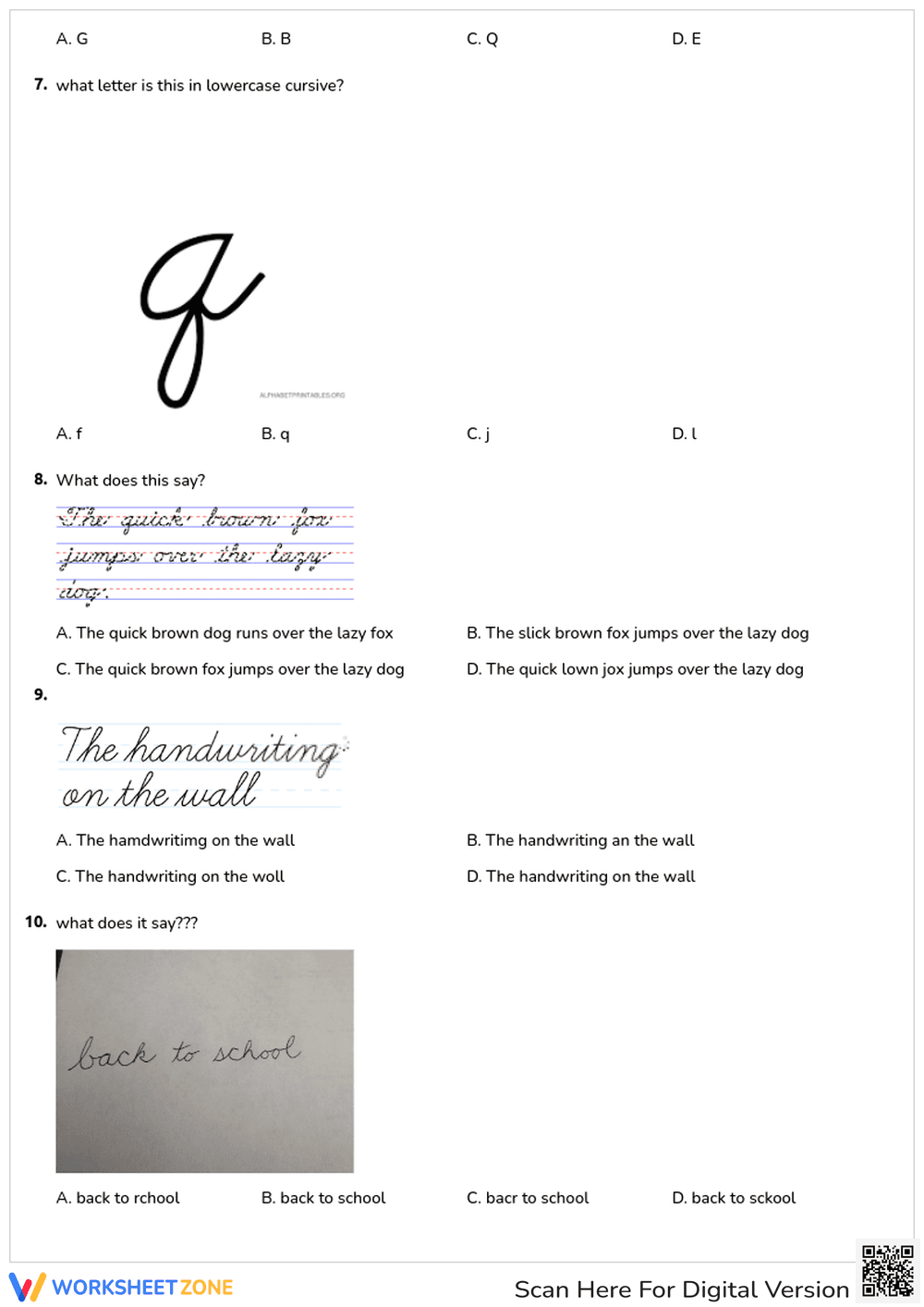 Cursive Writing - Page 2
