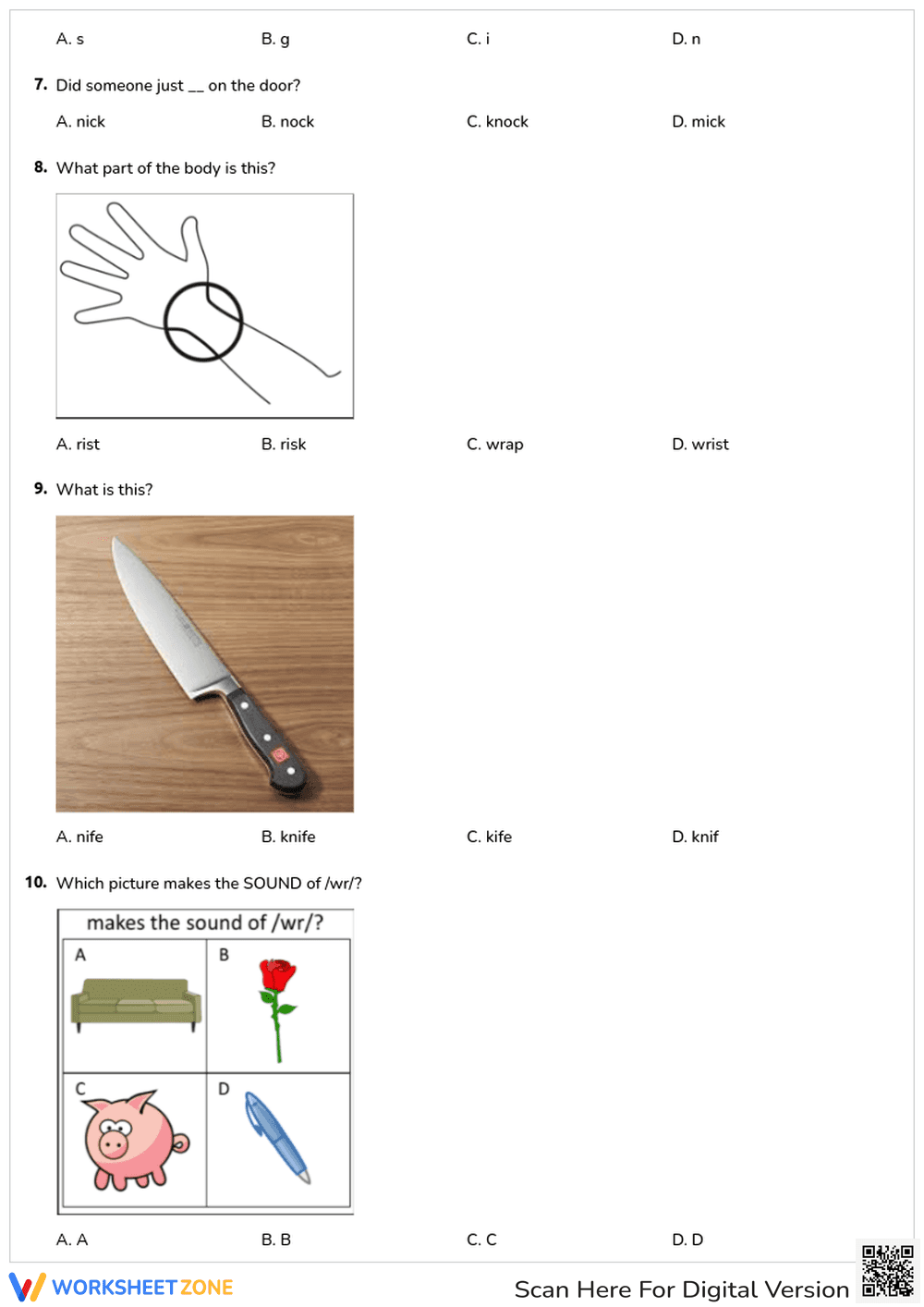 Silent Letters Identification - Page 2