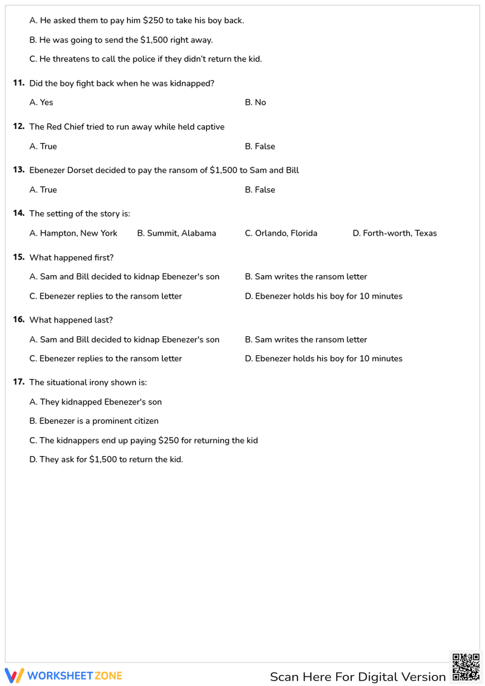 The Ransom of Red Chief: Exploring Situational Irony - Page 2