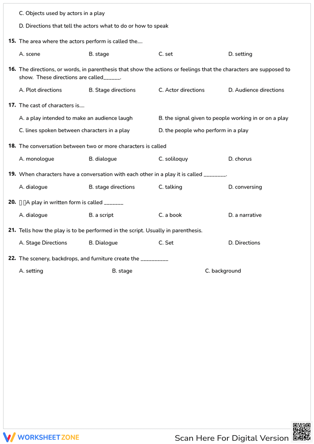 Reader's Theater Quiz - Page 3