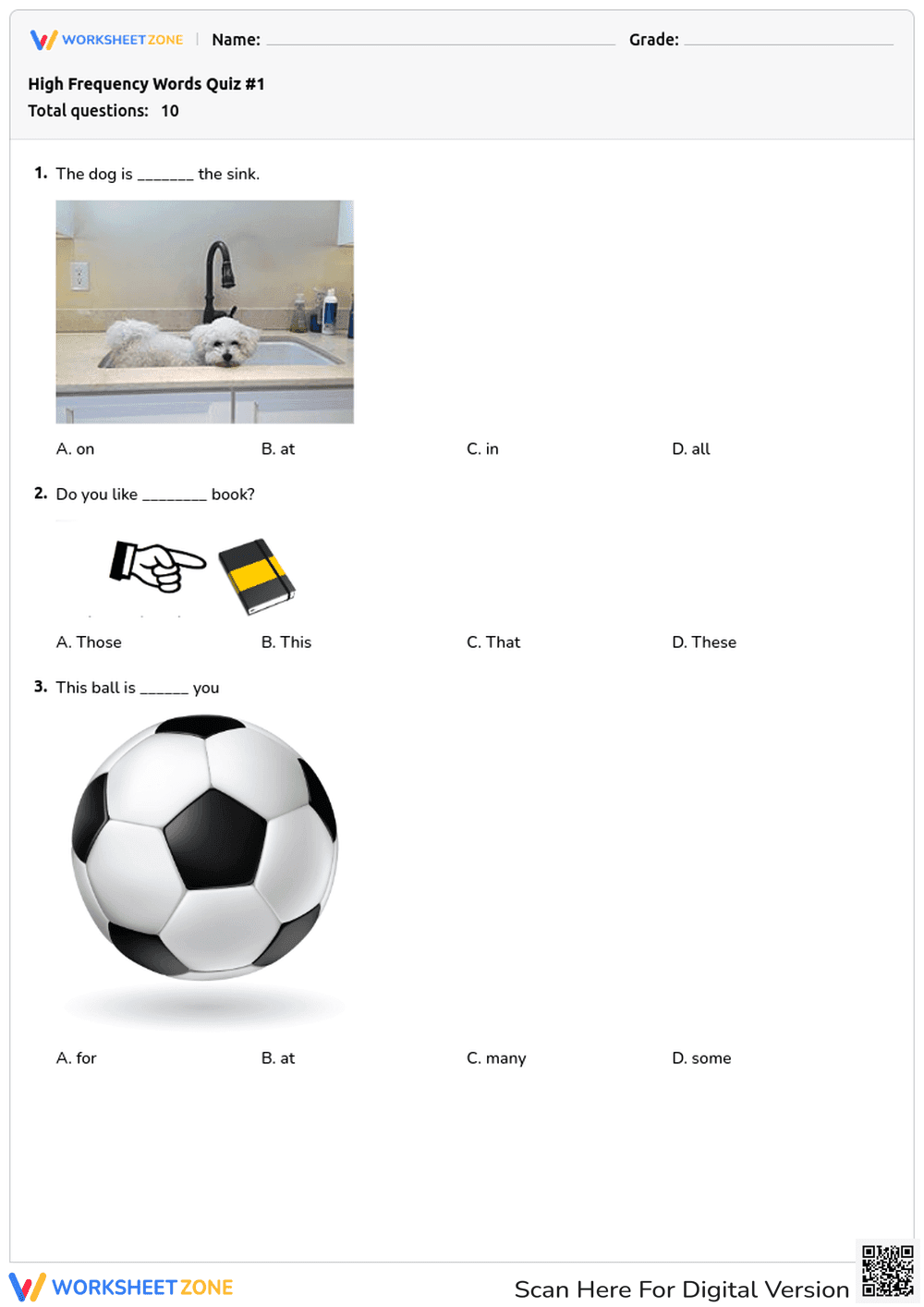 High Frequency Words: Mastering Common Vocabulary - Page 1