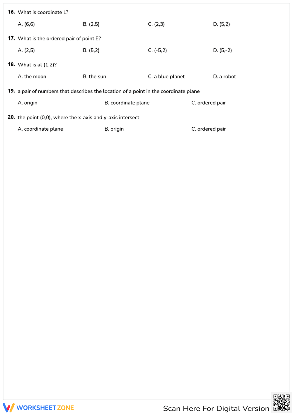 Coordinate Plane - Page 3