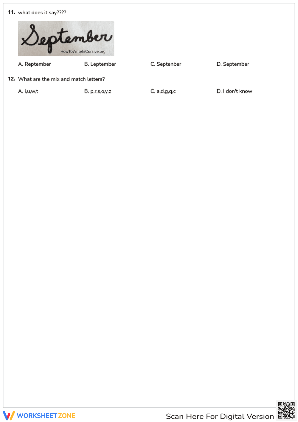 Cursive Writing - Page 3