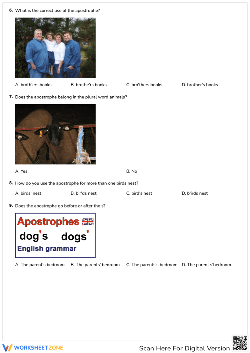 Apostrophe Use: Contractions and Plurals - Page 2