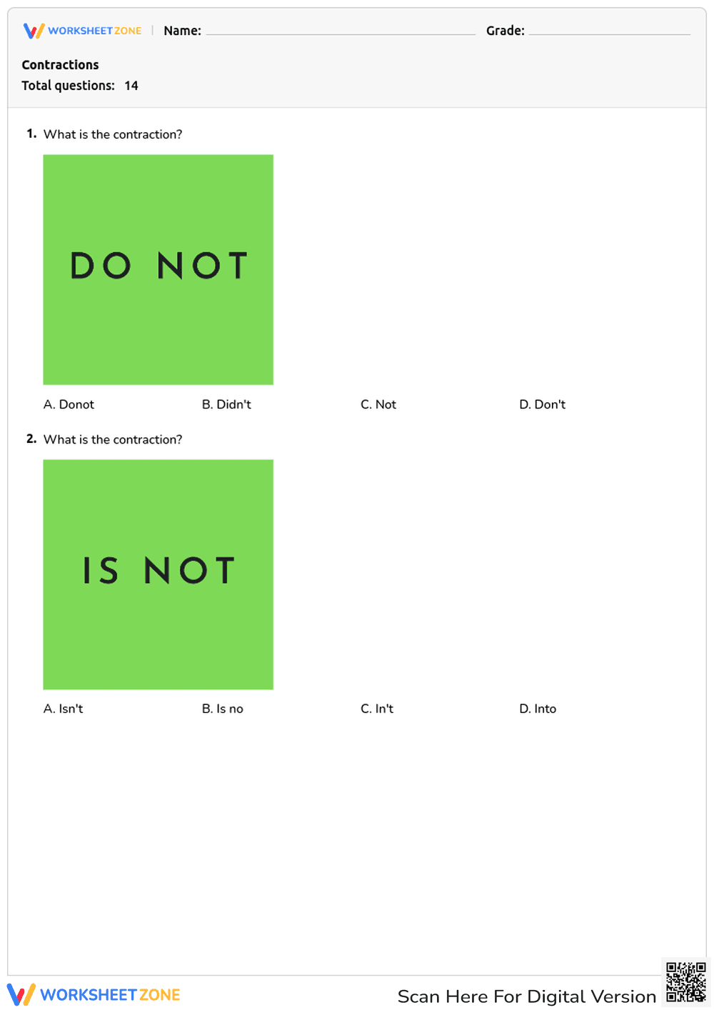 Contractions - Page 1