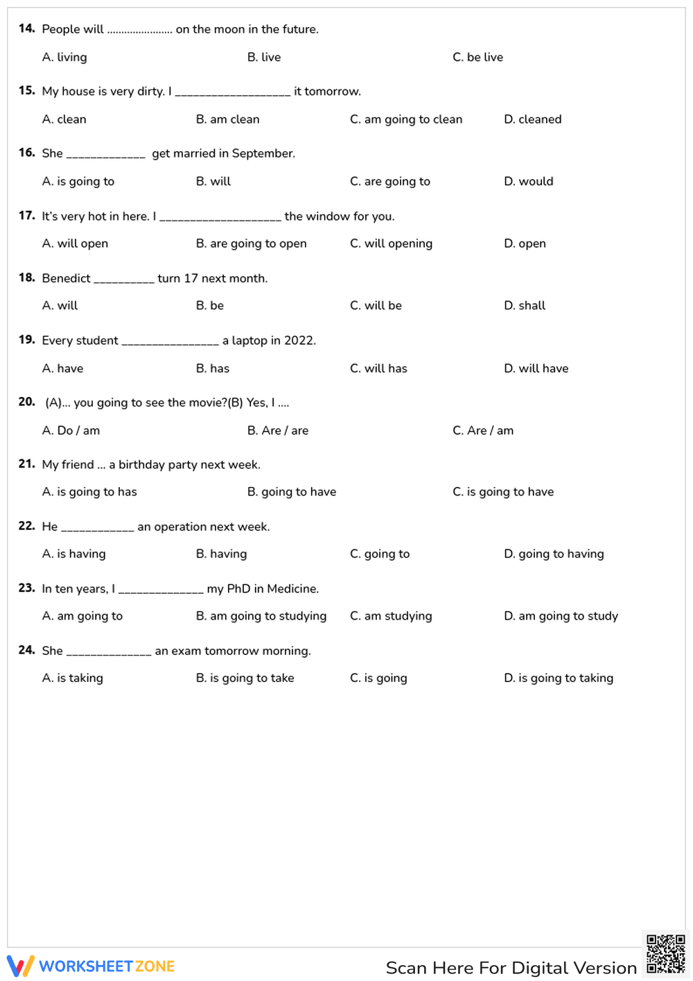 Future Tense Verbs - Page 2