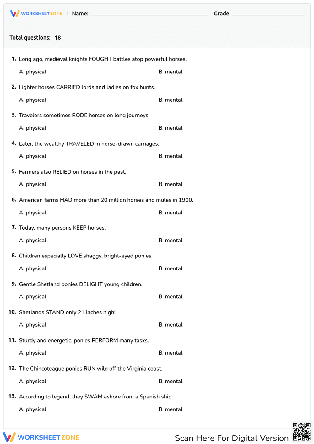 Action verbs - Page 1