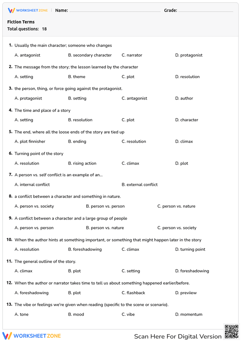 Fiction Terms - Page 1