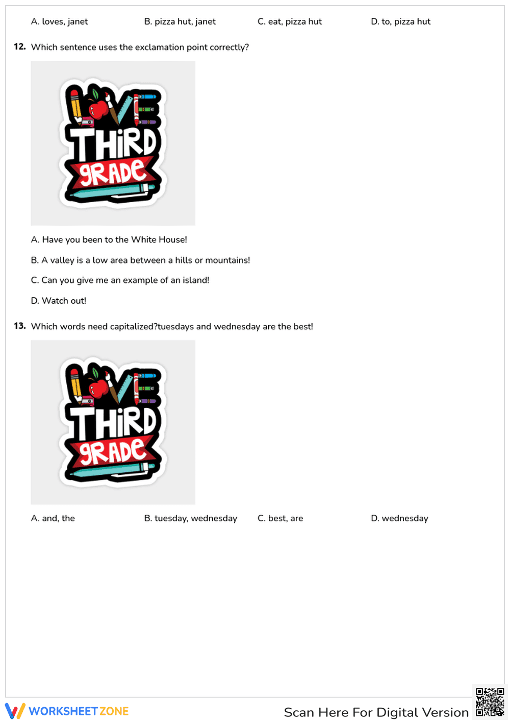 Capitalization and Punctuation Practice - Page 5