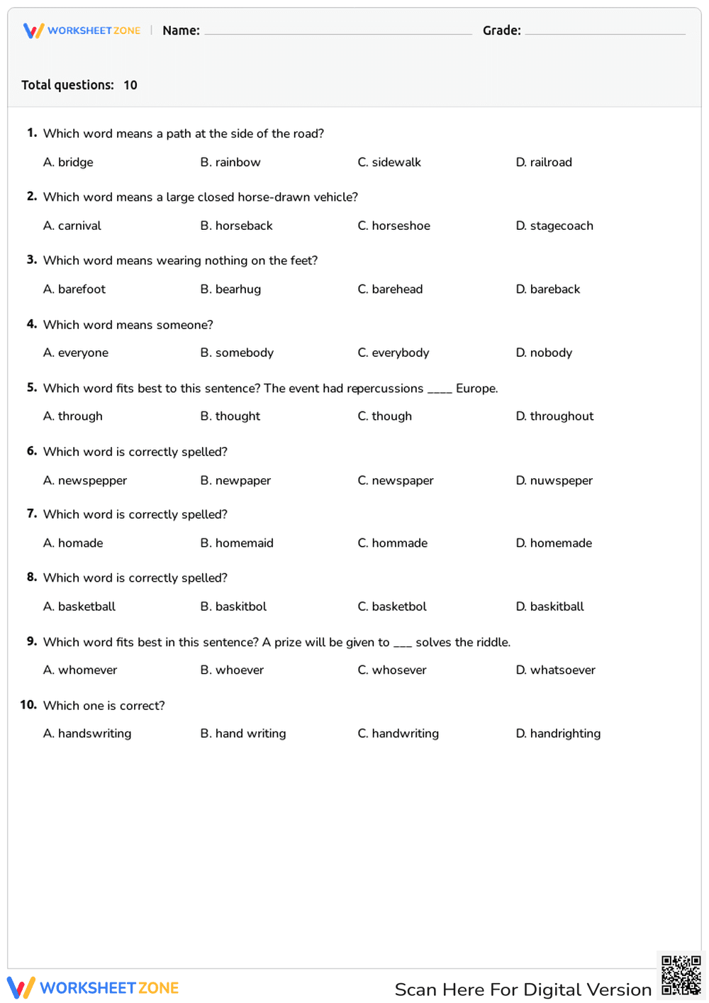 Spelling _ Compound Words - Page 1