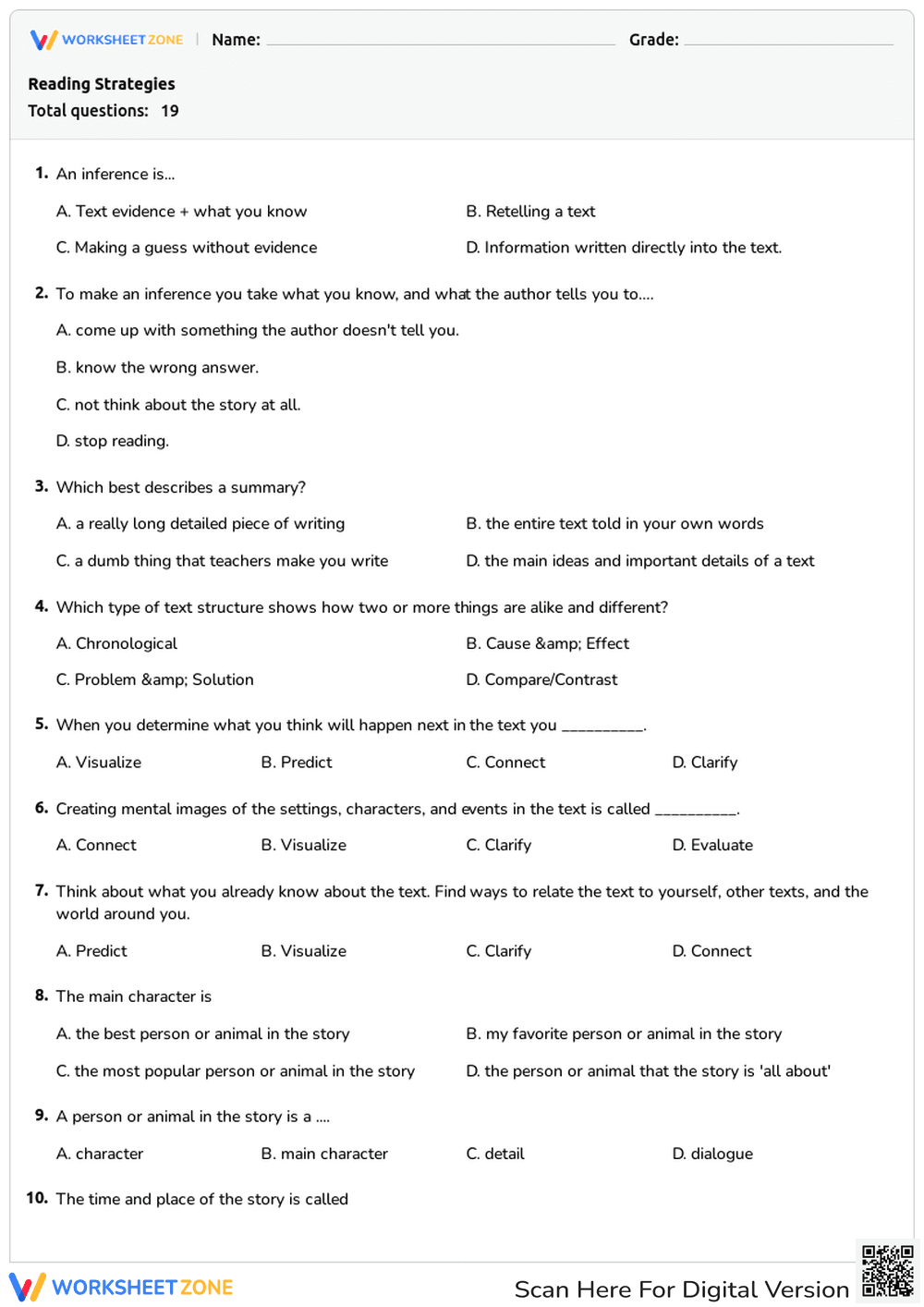 Reading Strategies - Page 1