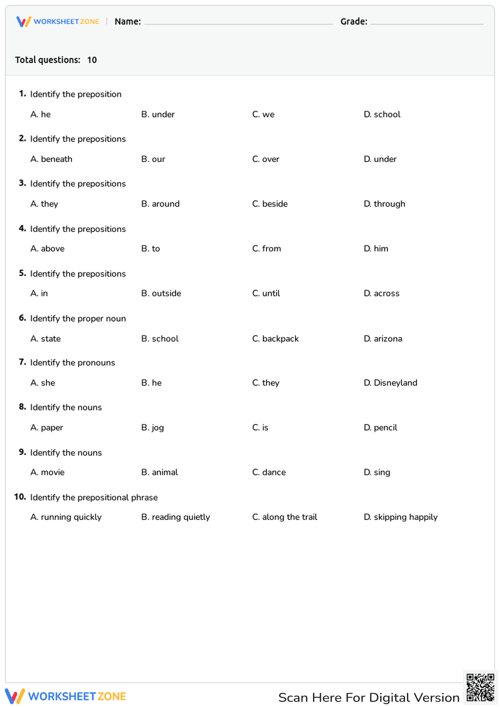 Prepositions - Page 1