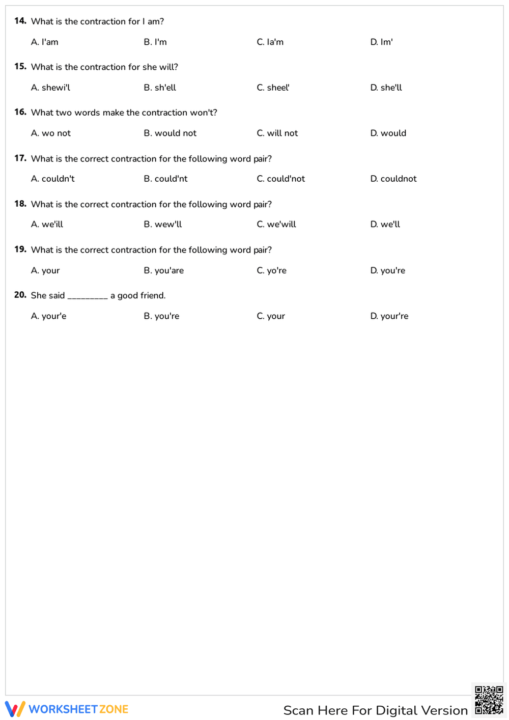 Contractions - Page 2