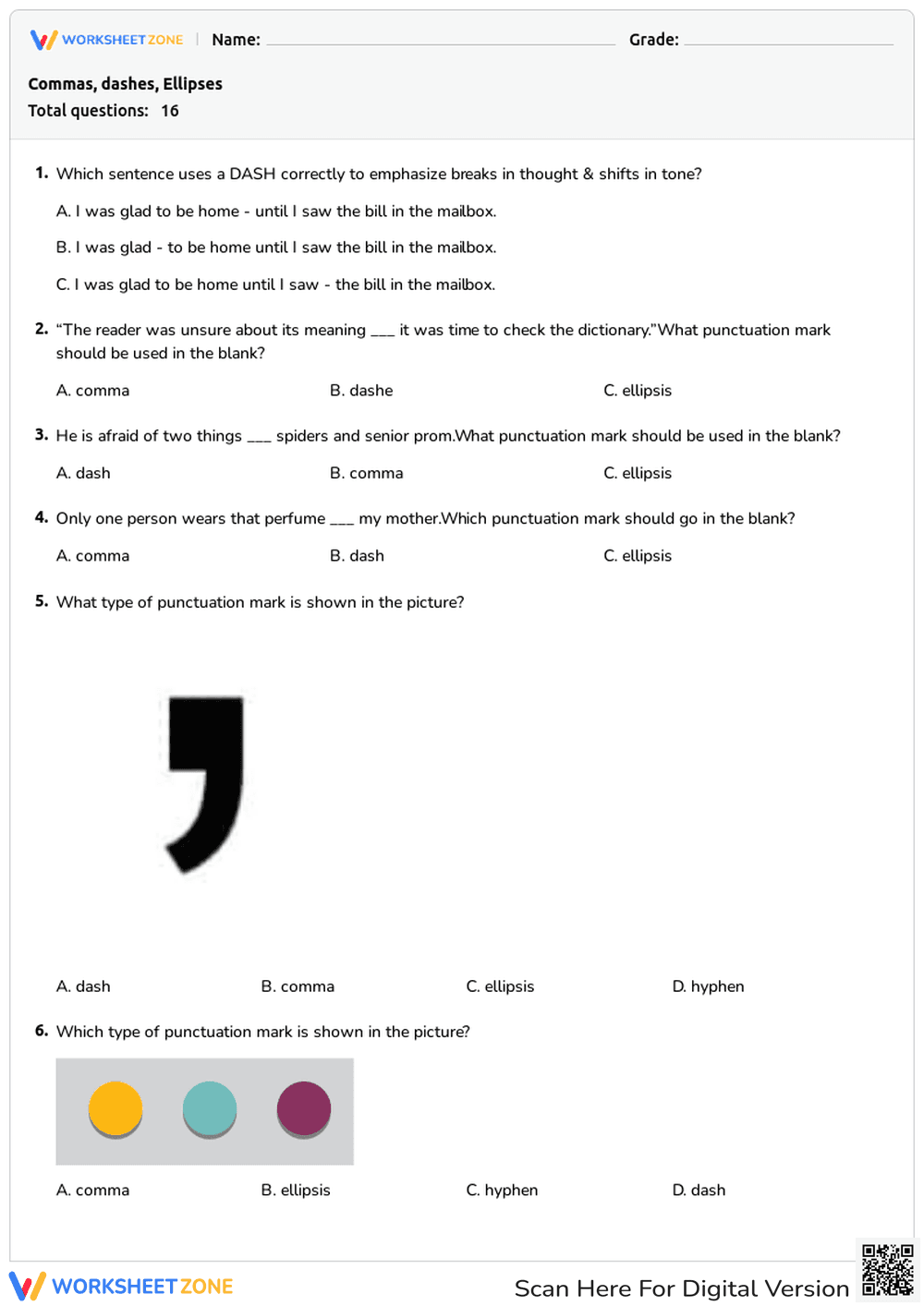 Commas, dashes, Ellipses - Page 1